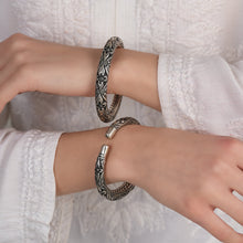 Load image into Gallery viewer, Chitai Work Silver Open Kada (Single)