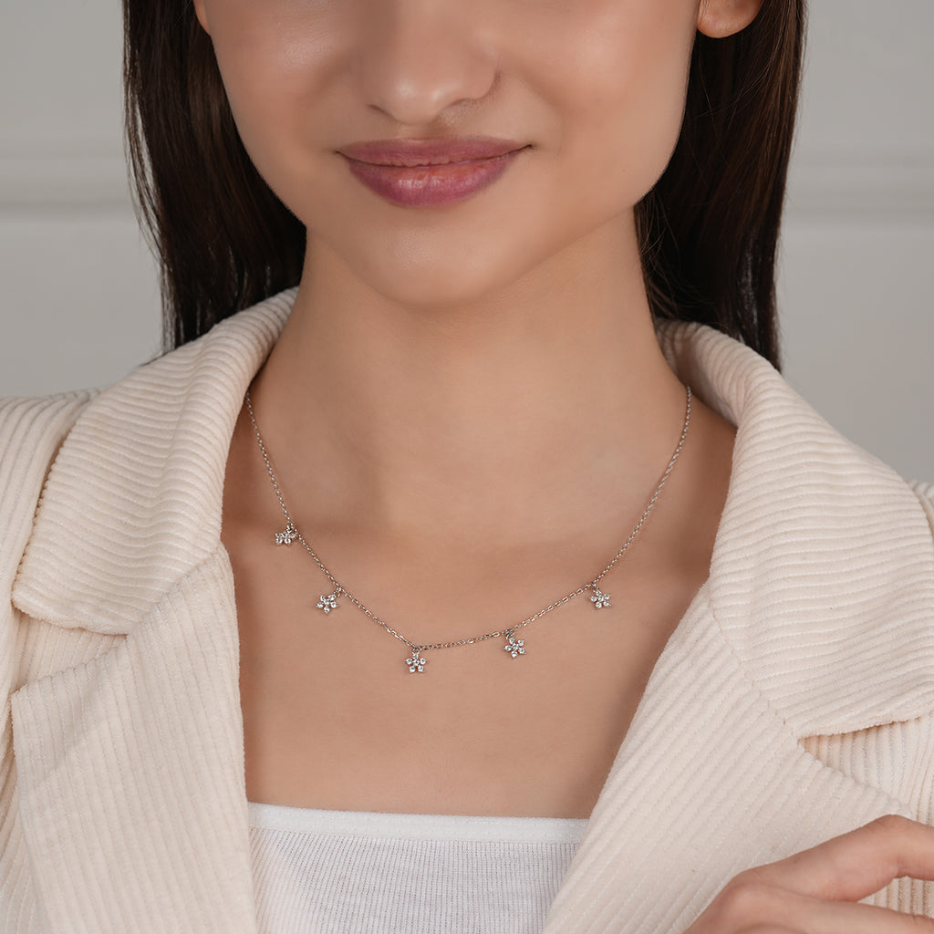Sterling Silver Stars Necklace