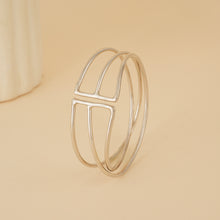 Load image into Gallery viewer, Stacked Symphony Silver Bracelet