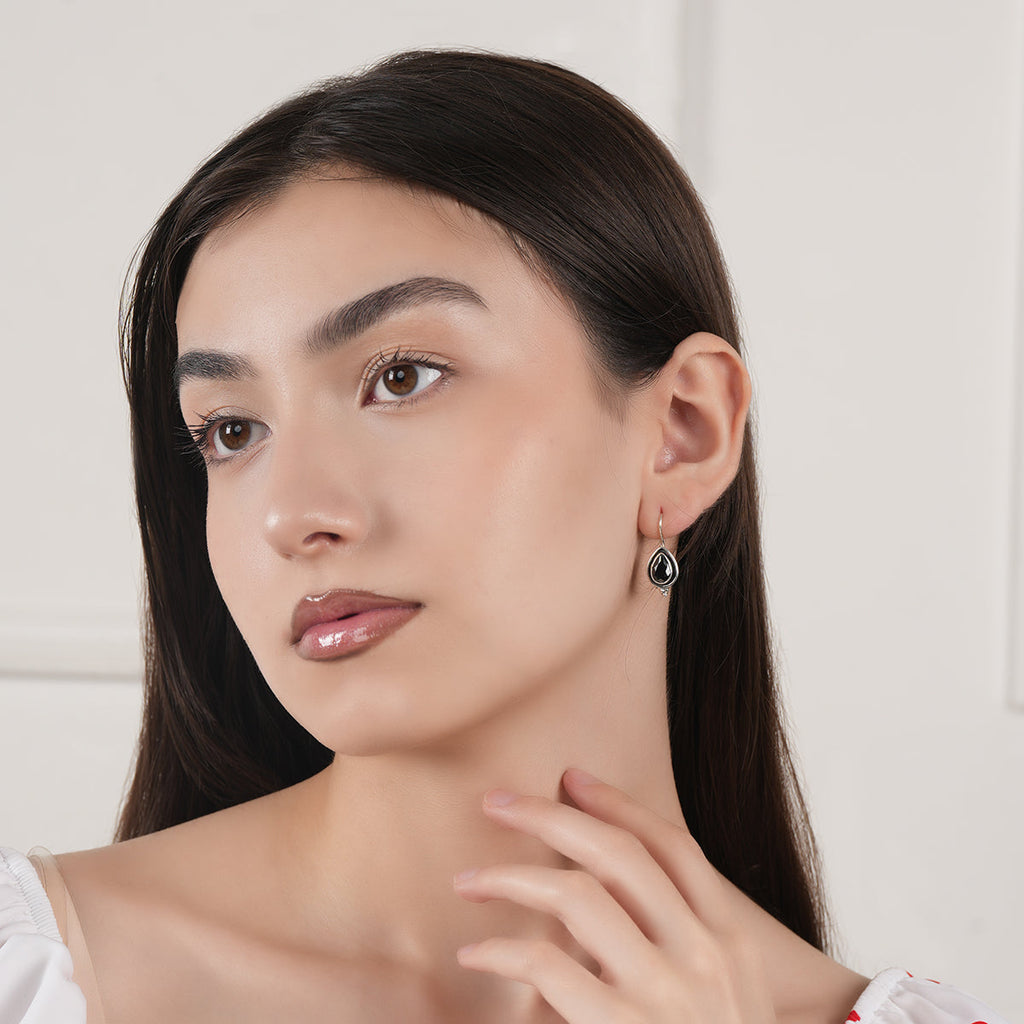 Black Drop Earrings