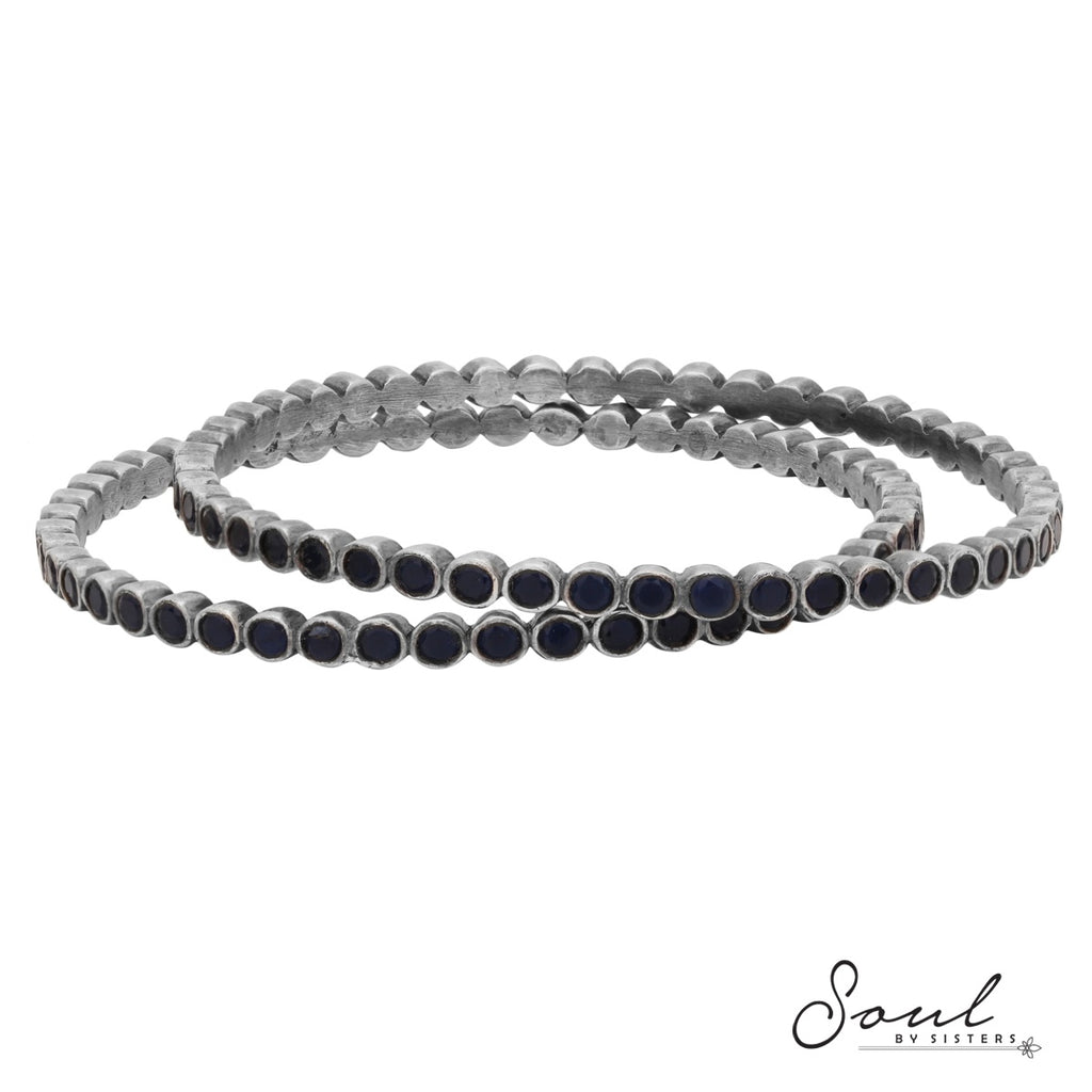 Sapphire Temple Bangles (Single)