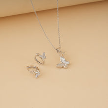 Load image into Gallery viewer, Butterfly Hoops Pendant Set