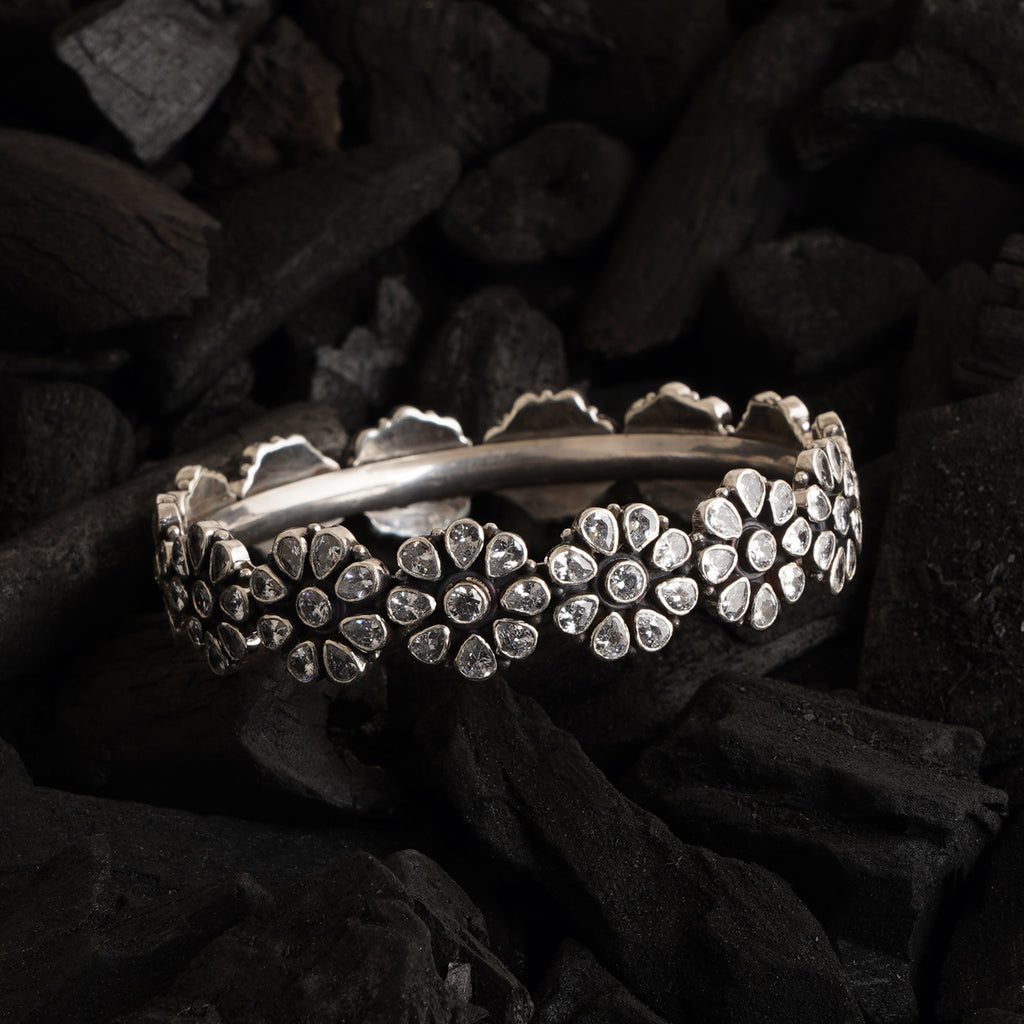 Zircon Flower Bangle