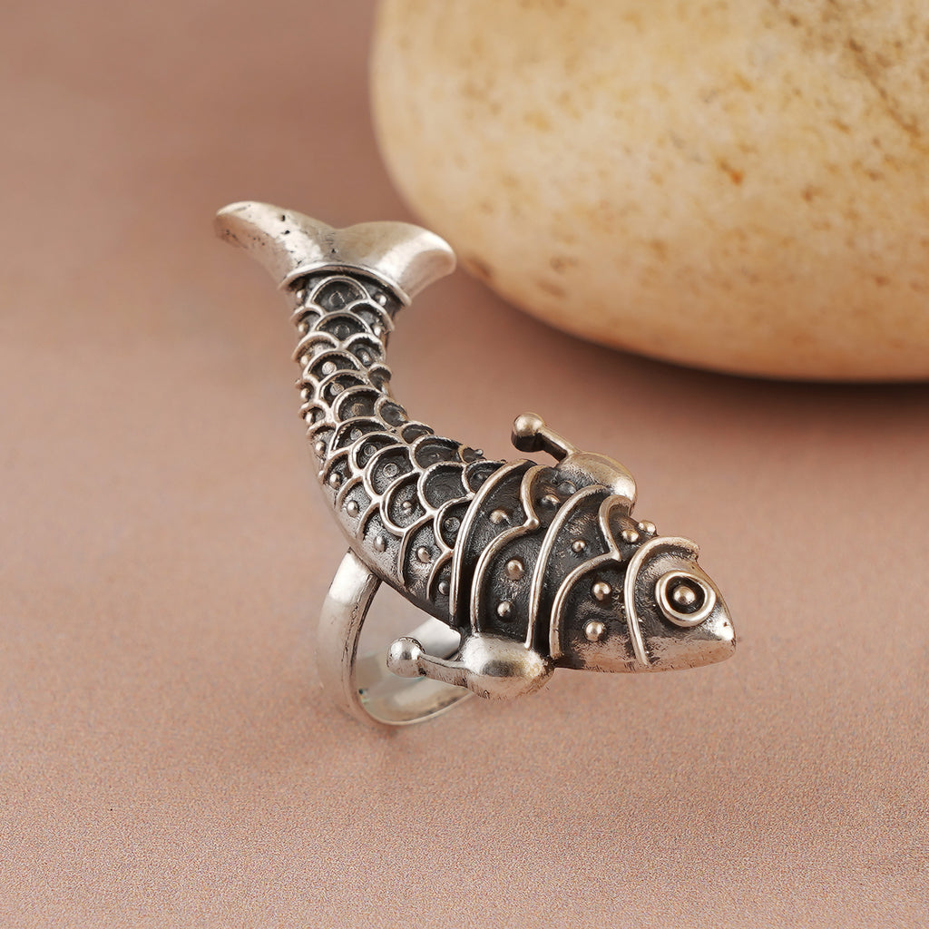 Small Silver Fish Ring