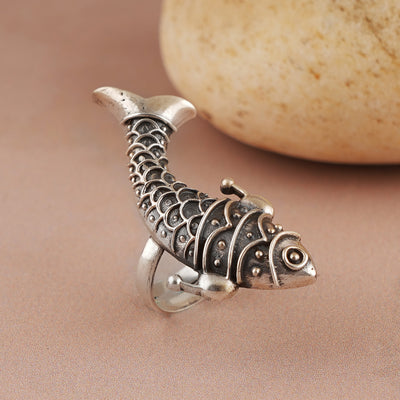 Small Silver Fish Ring