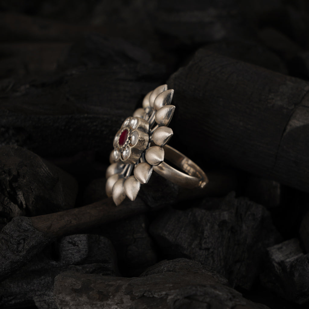 Kundan Flower Ring