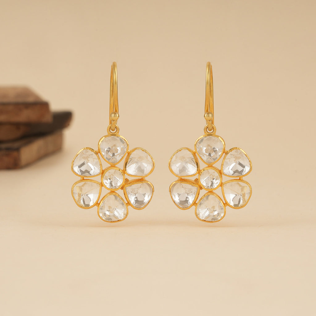 Elegant Flower Moissanite Earrings