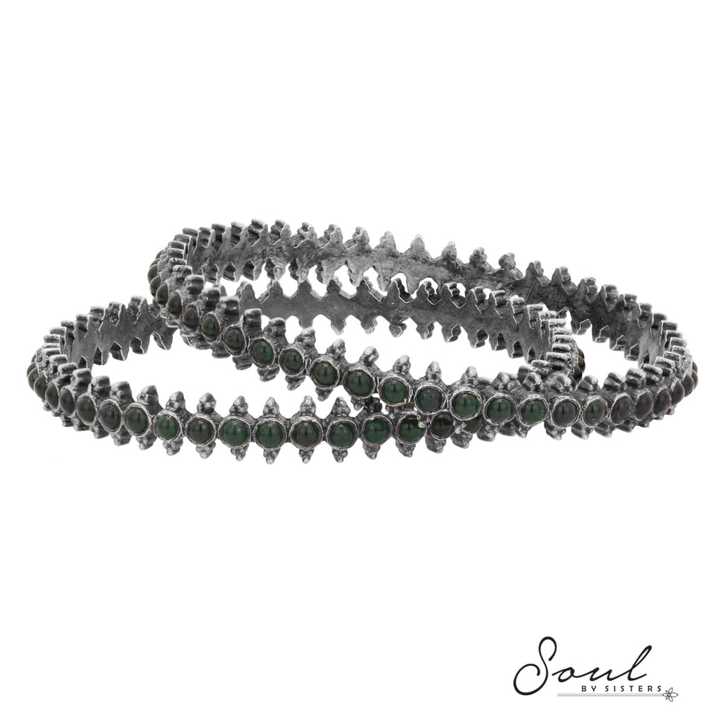 Emerald Temple Bangles (Single)