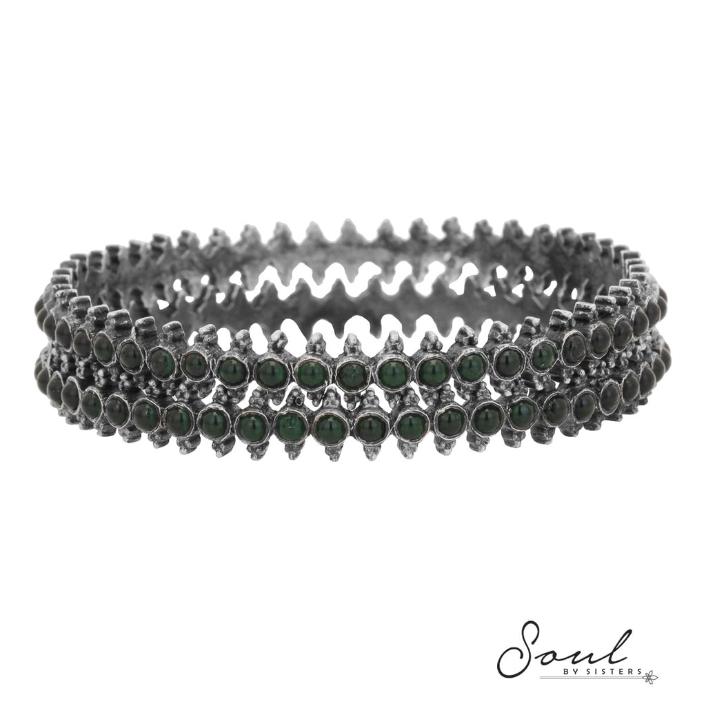 Emerald Temple Bangles (Single)