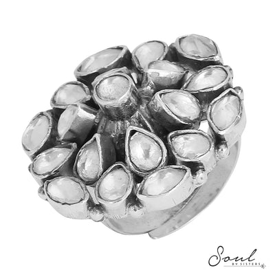 Large Kundan Adjustable Ring