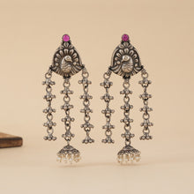 Load image into Gallery viewer, Peacock Silver Earrings