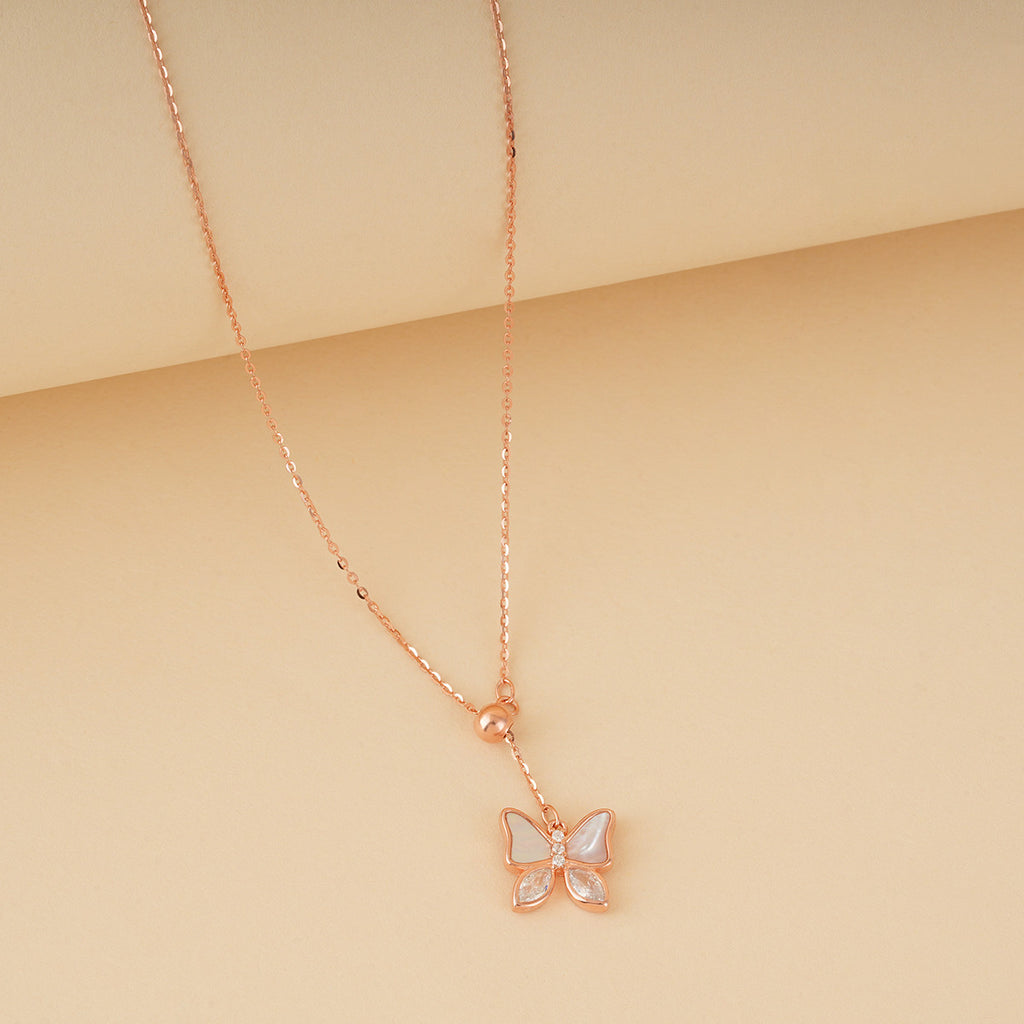 Rose Gold Butterfly Necklace