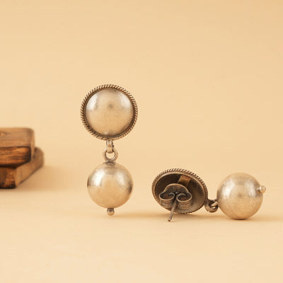 Silver Ball Drop Earrings