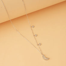 Load image into Gallery viewer, Silver Crescent & Stars Necklace