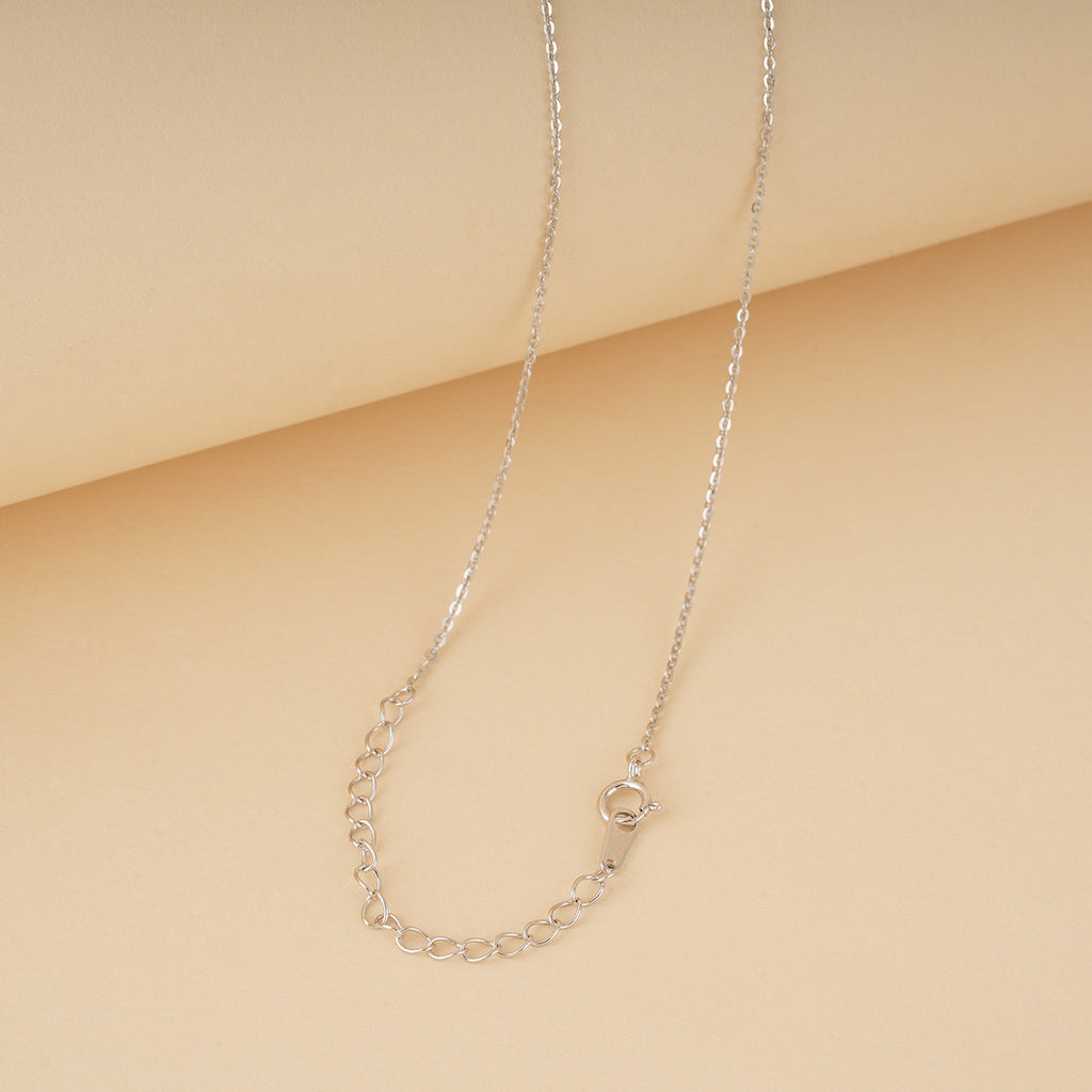 Silver Enamelled Flower Necklace