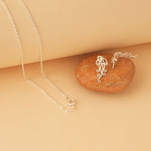 Load image into Gallery viewer, Silver Jellyfish Pendant Set