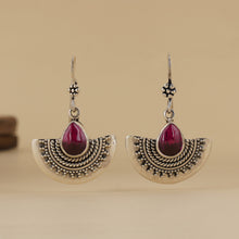 Load image into Gallery viewer, Silver Lamp Earrings