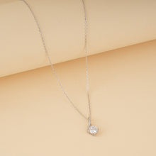 Load image into Gallery viewer, Silver Mini Solitare Pendant with Link Chain