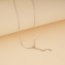 Load image into Gallery viewer, Silver Mini Solitare Pendant with Link Chain