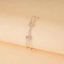 Load image into Gallery viewer, Silver Zircon Knot Bracelet