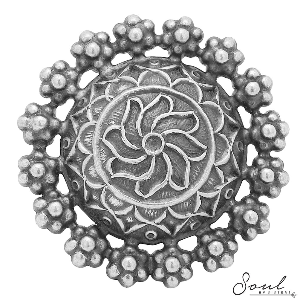 Tribal Silver Adjustable Ring