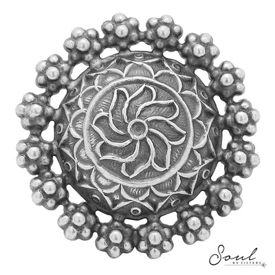 Tribal Silver Adjustable Ring