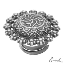 Load image into Gallery viewer, Tribal Silver Adjustable Ring
