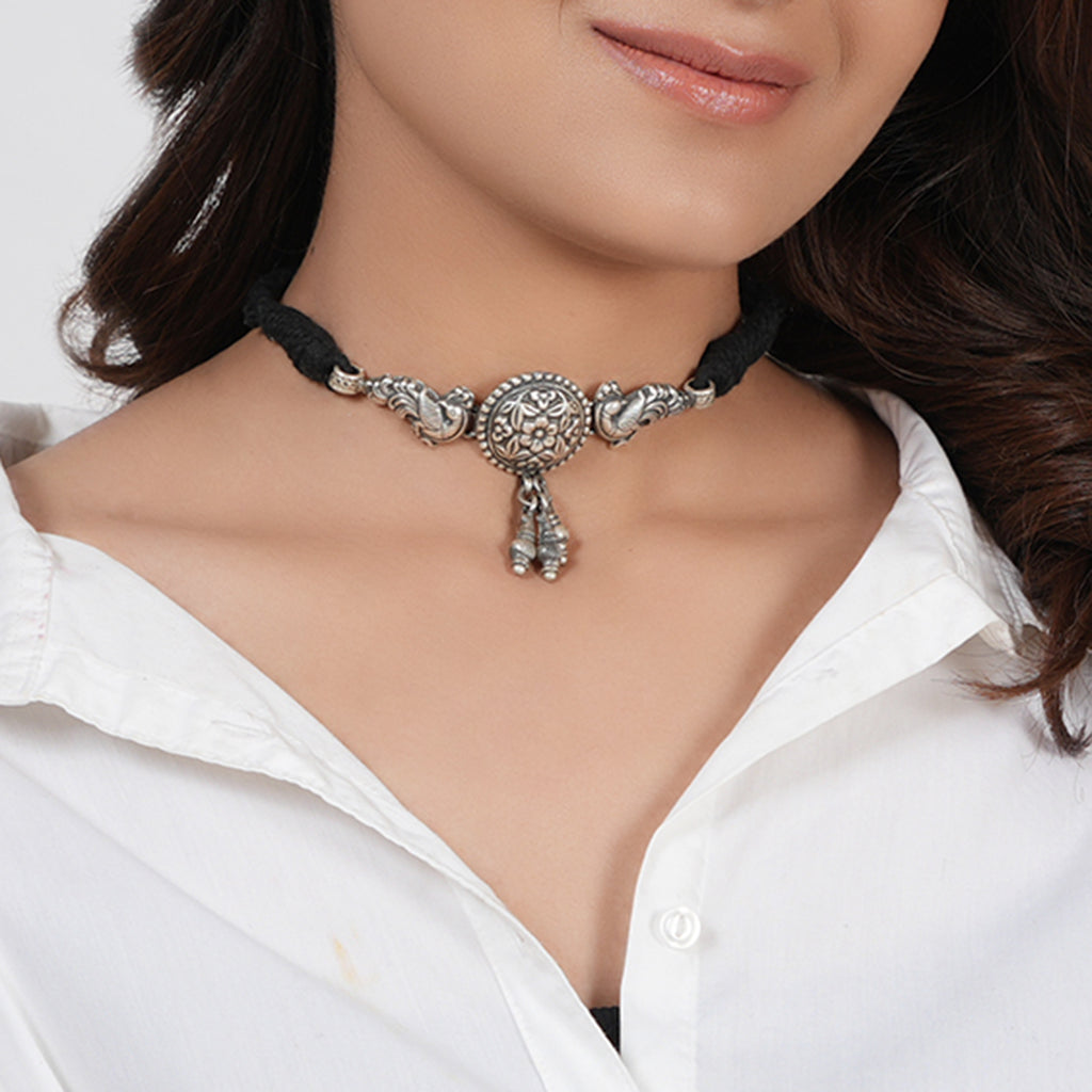Tribal Silver Choker