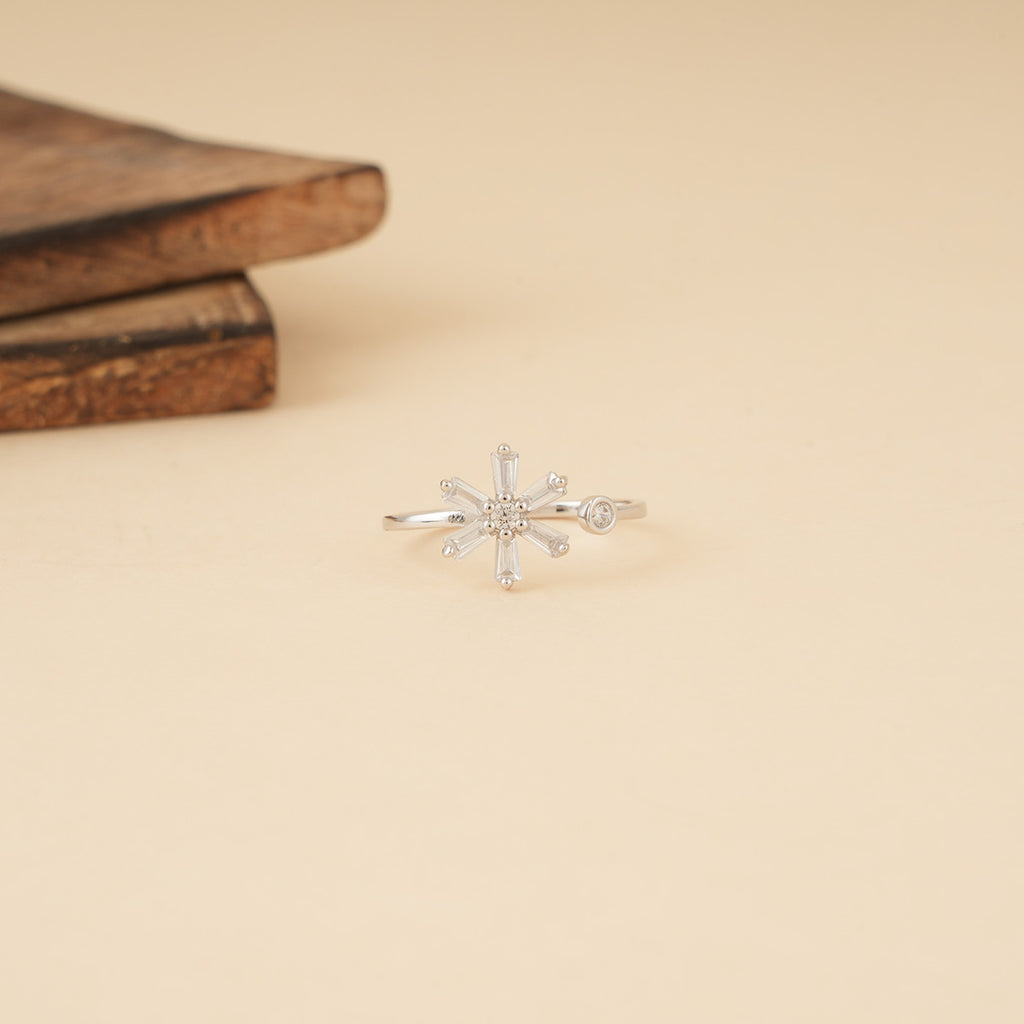 Zircon Flower Ring