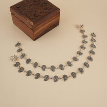 Load image into Gallery viewer, Silver 925 Oxidized Ambi Anklet Pair