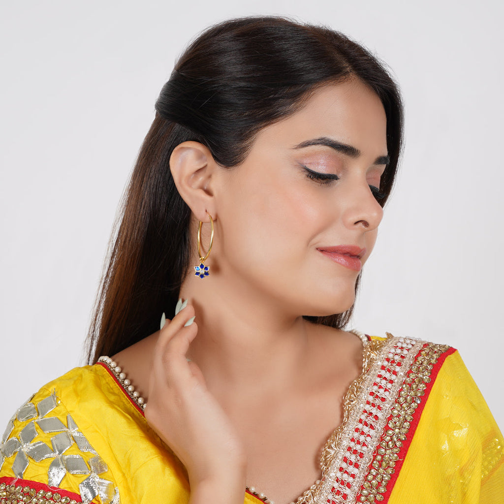 Shubharambh Goldplated Kundan Chaandbali