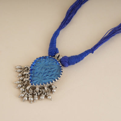 Tribal Glass Pendant Necklace