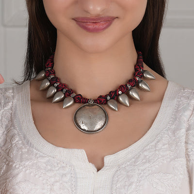 Antique Tribal Silver Necklace