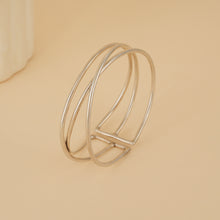 Load image into Gallery viewer, Stacked Symphony Silver Bracelet