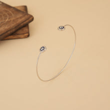 Load image into Gallery viewer, Evil Eye Silver Kada Bracelet