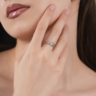 Silver Dana Art Ring Band