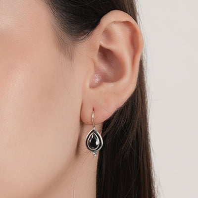 Black Drop Earrings