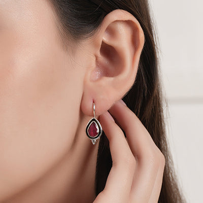 Ruby Drop Earrings