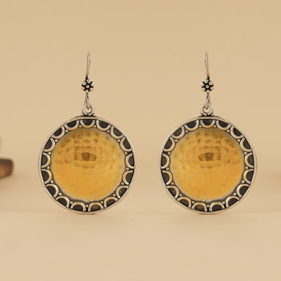 Dual Tone Fish Hook Earrings