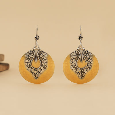 Dual Tone Fish Hook Earrings