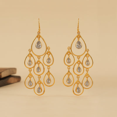 Goldplated Silver Chandelier Earrings