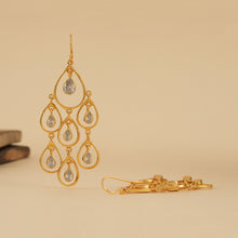 Load image into Gallery viewer, Goldplated Silver Chandelier Earrings