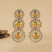 Load image into Gallery viewer, Three Layered Flower Earrings