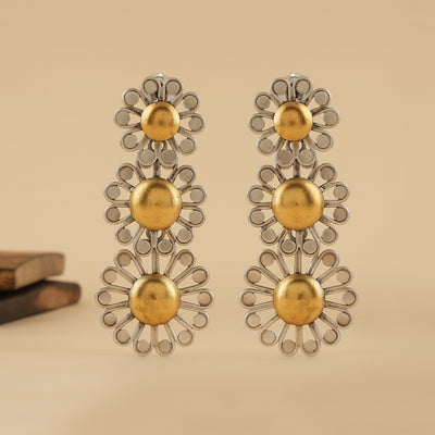Three Layered Flower Earrings