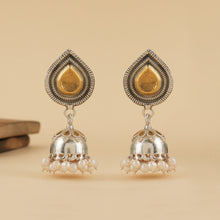 Load image into Gallery viewer, Dual Tone Drop Studs Jhumkis