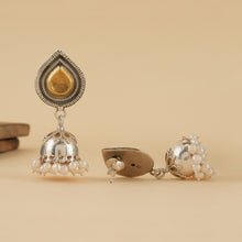 Load image into Gallery viewer, Dual Tone Drop Studs Jhumkis
