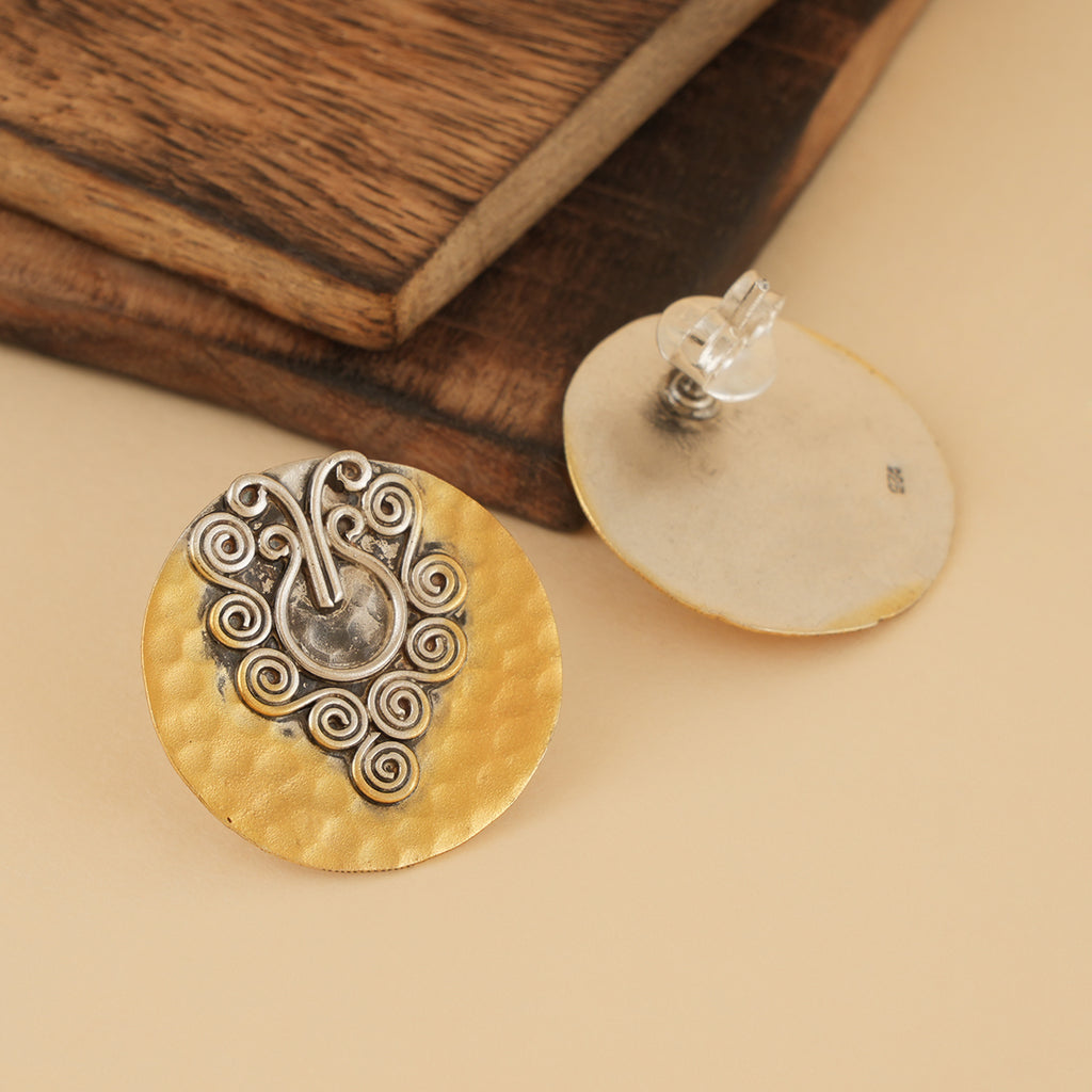 Dual Tone Versatile Carved Studs