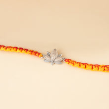 Load image into Gallery viewer, Silver Lotus Rakhi