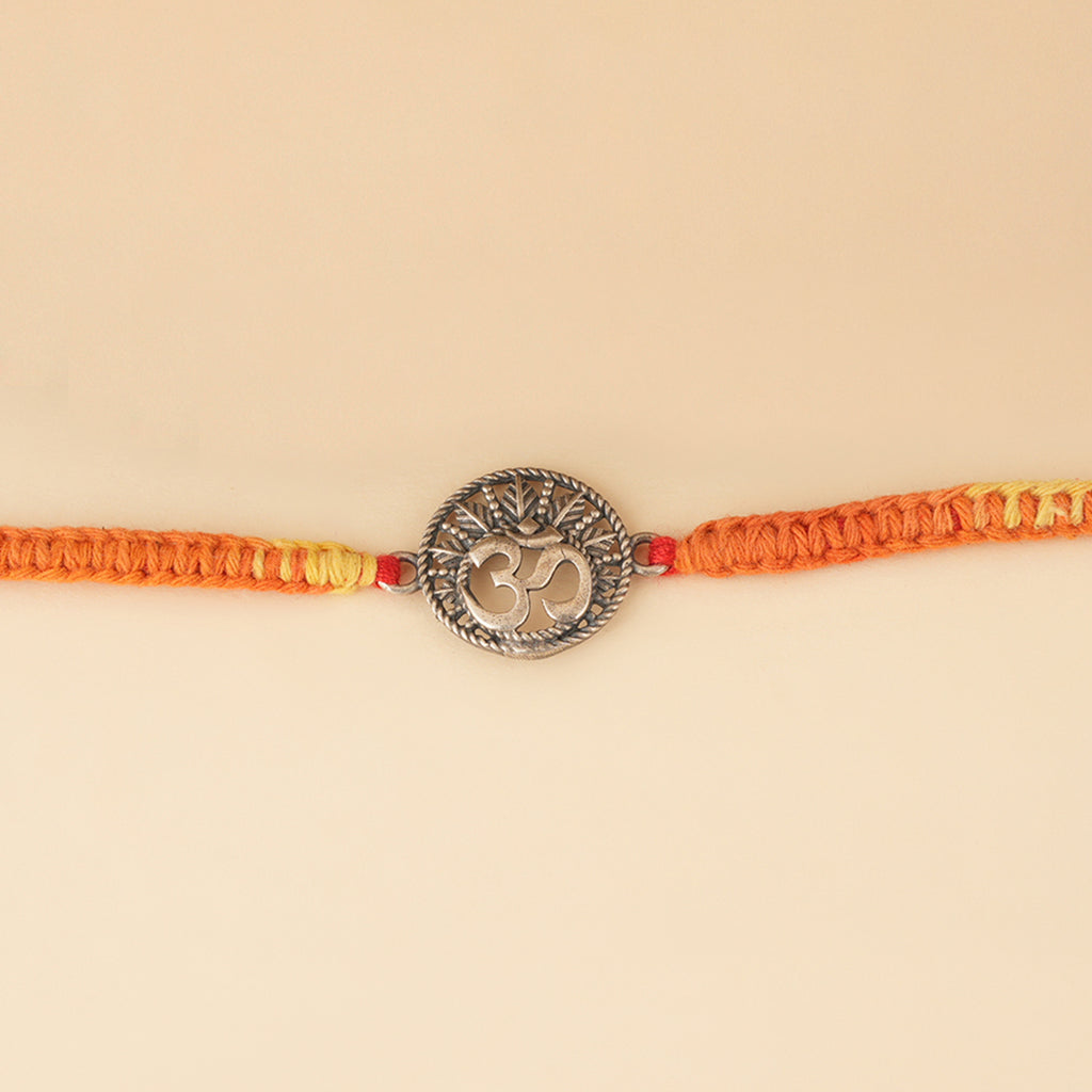 Silver OM Rakhi