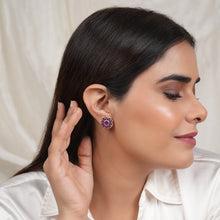 Load image into Gallery viewer, Ruby Bloom Stud Earrings